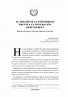 Research paper thumbnail of El desafío de la Universidad frente a la Integración Mercosureña