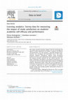 Research paper thumbnail of Learning analytics: Survey data for measuring the impact of study satisfaction on students' academic self-efficacy and performance