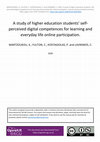 Research paper thumbnail of A study of higher education students' self-perceived digital competences for learning and everyday life online participation