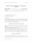 Research paper thumbnail of Random Projections as Regularizers–Supplementary Material