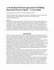 Research paper thumbnail of A Workshop-Oriented Approach for Defining Electronic Process Guides – A Case Study