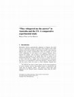 Research paper thumbnail of They whispered me the answer" in Australia and the US: A comparative experimental study