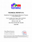 Research paper thumbnail of TECHNICAL REPORT #14: Establishing Technically Adequate Measures of Progress in Early Mathematics