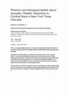 Research paper thumbnail of Rhetoric and etiological beliefs about sexuality: Reader responses to Cynthia Nixon's New York Times interview