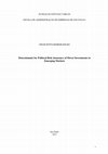 Research paper thumbnail of Determinants for political risk insurance of direct investments in emerging markets