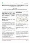 Research paper thumbnail of Research regarding the establishment of effective efficiency for a new type of rotating volumetric pump