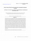 Research paper thumbnail of الاتجاهات الحديثة في وقاية النبات ودورها في التنمية المستدامة في الاردن