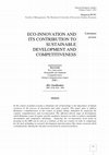 Research paper thumbnail of Eco-innovation and its Contribution to Sustainable Development and Competitiveness