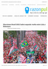 Research paper thumbnail of Elecciones Brasil 2022: habrá segunda vuelta entre Lula y Bolsonaro