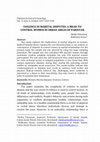 Research paper thumbnail of Violence in Marital Disputes: A Mean to Control Women in Urban Areas of Pakistan