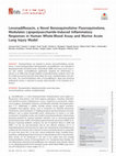 Research paper thumbnail of Levonadifloxacin, a Novel Benzoquinolizine Fluoroquinolone, Modulates Lipopolysaccharide-Induced Inflammatory Responses in Human Whole-Blood Assay and Murine Acute Lung Injury Model