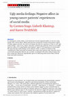 Research paper thumbnail of Ugly media feelings: Negative affect in young cancer patients’ experiences of social media