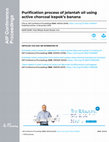 Research paper thumbnail of Purification process of jelantah oil using active chorcoal kepok’s banana