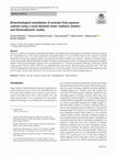 Research paper thumbnail of Biotechnological remediation of arsenate from aqueous solution using a novel bacterial strain: Isotherm, kinetics and thermodynamic studies