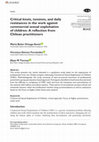 Research paper thumbnail of Critical knots, tensions, and daily resistances in the work against commercial sexual exploitation of children: A reflection from Chilean practitioners