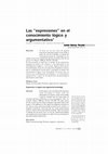 Research paper thumbnail of Las “expresiones” en el conocimiento lógico y argumentativo