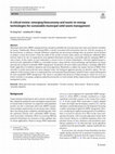 Research paper thumbnail of Waste to energy technologies for municipal solid waste management in Gaziantep