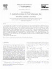 Research paper thumbnail of A simplified correlation for fixed bed pressure drop