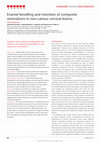 Research paper thumbnail of Enamel bevelling and retention of composite restorations in non-carious cervical lesions