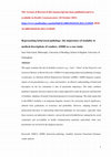 Research paper thumbnail of Representing behavioral pathology: the importance of modality in medical descriptions of conduct, ADHD as a case study