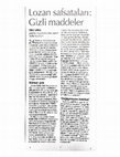 Research paper thumbnail of Lozan Safsataları - Cumhuriyet Gazetesi - Tunay Şendal