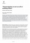 Research paper thumbnail of Emancipation is not an 'all or nothing' affair