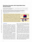 Research paper thumbnail of Photoinduced Absorption within Single-Walled Carbon Nanotube Systems