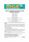 Research paper thumbnail of Call for an agenda and center for GIS education research