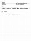 Research paper thumbnail of A New Treasure Trove at Special Collections