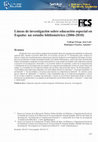 Research paper thumbnail of Líneas de investigación sobre educación especial en España: un estudio bibliométrico (2006-2010)