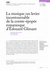 Research paper thumbnail of La musique ; un levier incontournable de la contre-épopée romanesque d’Édouard Glissant