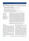 Research paper thumbnail of Gilsonite Modified Asphalt for Use in Pavement Construction