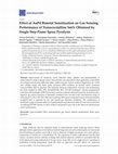 Research paper thumbnail of Effect of AuPd Bimetal Sensitization on Gas Sensing Performance of Nanocrystalline SnO2 Obtained by Single Step Flame Spray Pyrolysis