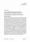 Research paper thumbnail of Why is Meng Meng Walking Backwards? On the Quality of Zoo Enclosures and Their Impact on the Be-havior of Animals in the Zoo