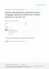 Research paper thumbnail of [Book Review] Motivation in the Language Classroom / Willy A Renandya. Alexandria, VA: TESOL Press, 2014