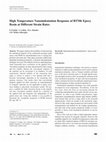 Research paper thumbnail of High Temperature Nanoindentation Response of RTM6 Epoxy Resin at Different Strain Rates