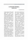 Research paper thumbnail of La sistemática biológica, ciencia viva