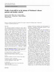 Research paper thumbnail of Profile of microRNAs in the plasma of Parkinson’s disease patients and healthy controls