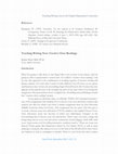 Research paper thumbnail of Teaching Writing Now: Creative Close Readings