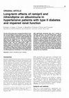 Research paper thumbnail of Long-term effects of ramipril and nitrendipine on albuminuria in hypertensive patients with type II diabetes and impaired renal function