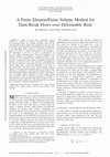 Research paper thumbnail of A Finite Element/Finite Volume Method For Dam-Break Flows Over Deformable Beds