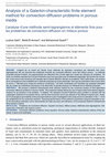 Research paper thumbnail of Analysis of a Galerkin-characteristic finite element method for convection-diffusion problems in porous media