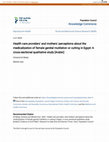 Research paper thumbnail of Health care providers\u27 and mothers\u27 perceptions about the medicalization of female genital mutilation or cutting in Egypt: A cross-sectional qualitative study [Arabic]