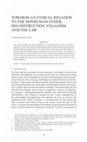 Research paper thumbnail of Towards an Ethical Relation to the Nonhuman Other: Deconstruction, Veganism and the Law