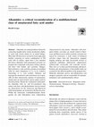 Research paper thumbnail of Alkamides: a critical reconsideration of a multifunctional class of unsaturated fatty acid amides