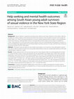 Research paper thumbnail of Help seeking and mental health outcomes among South Asian young adult survivors of sexual violence in the New York State Region