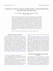 Research paper thumbnail of Comparison of African American college students' coping with racially and nonracially stressful events