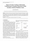 Research paper thumbnail of The impact of synchronous inter-networked teacher training in Information and Communication Technology integration