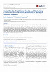 Research paper thumbnail of Social Media, Traditional Media and Marketing Communication of Public Relations