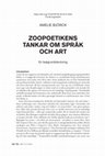 Research paper thumbnail of Zoopoetikens tankar om språk och art